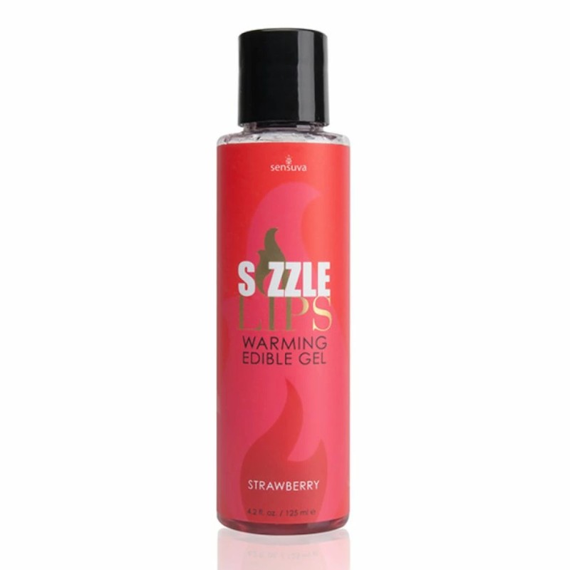 Żel stymulujący - Sensuva Sizzle Lips Warming Edible Gel Strawberry 125 ml